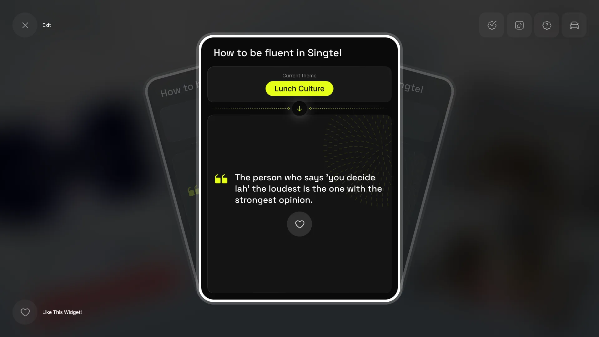 Corporate Interactive Dashboard screen