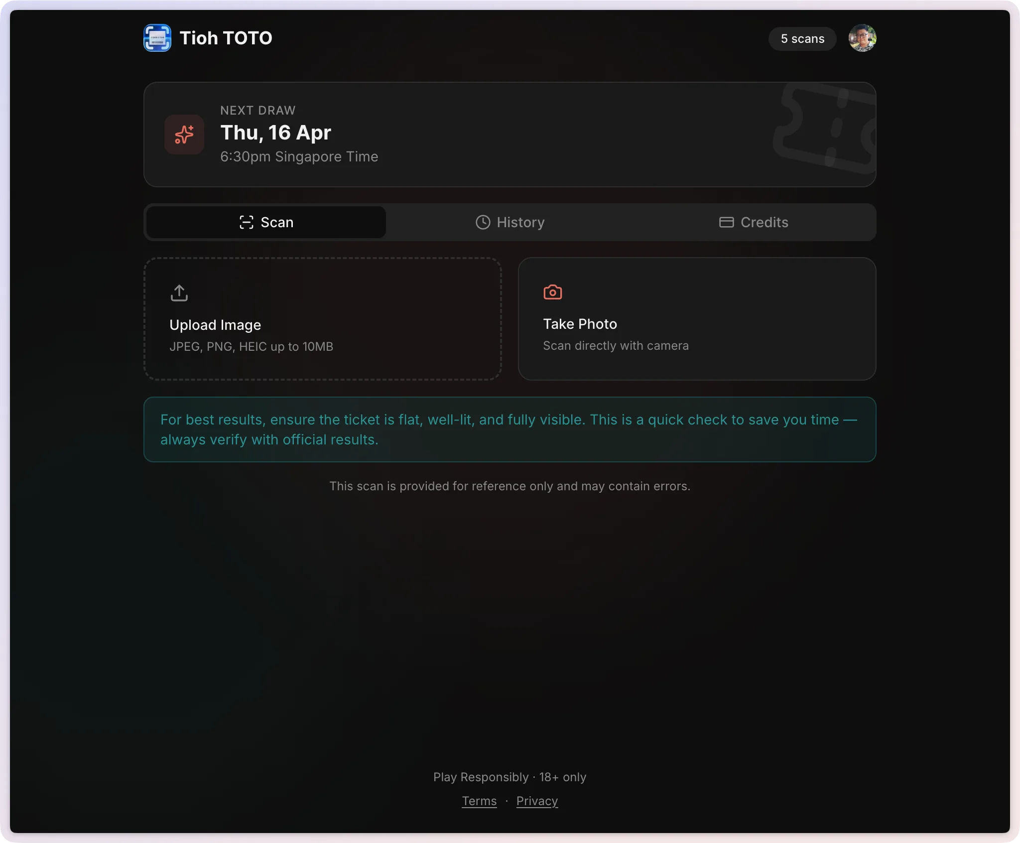 Tioh TOTO screen